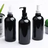 収納ボトル12pcs 500ml空の白い黒茶色のペットボトルメイクアップオイルポンププレスシャンプーシャワージェル化粧品パッケージ