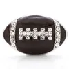 Fotboll Snap -knappen Noosa bitar Snap -knappar smyckeknapp för armband halsband mode diy smycken American Football Snaps223q