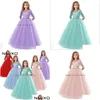 Girl'S Dresses Kids Bridesmaid Lace Girls Dress For Wedding And Party Evening Christmas Girl Long Costume Princess Children Fancy 6 Dhibg