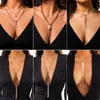 Multiple Simple And Long Snake Bone Chain Necklaces Sexy Chain Tassel Necklaces Women's Necklaces