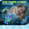 Led Luminous pluche speelgoed blauw schattig dinosaurus gevulde dieren zachte comfortabele kussengeschenken voor kinderen voor meisjes slapen 231221