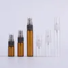 3ml 5ml 10ml Mini Refillable Perfume Bottle With Spray Scent Pump Empty Clear Amber Cosmetic Containers For Travel Xipon