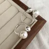Band Rings Simple Pearl Beaded Open Ring 925 Sterling Silver Korean Trendy Jewelry Dainty Imitation Pearl and Plain Beads Ring for Women 231222