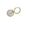 Stud Earrings Fashionable European And American Minimalist Gold Plated Circular Layered Style Girl's Niche