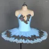 STAGE WEAR BLL111 PALE BLÅ SPANDEX Bodice Pre-Professional Ballet Pancake Tutu Girls Women Tävling eller Performance Dance Costumes