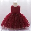 Girl's Dresses 2023 Baby Princess Dress For Girls Summer Clothes Infant 1 Year Birthday Baptism Party Dresses Flower Girl Wedding Costume 0-5Y