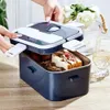 1.2L 1.8L Electric Lunch Box Meal Pot Stainless Steel Portable Lunchbox Thermal Car Food Heated Camping Bento for Women Kids Bag 231221