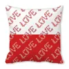 Pillow 40/45/50/60cm Heart Print Pillowcase Home Decor Seat Living Room Sofa Case Valentines Day Love Cover