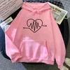 New Heartbeat Hoodies Men Donne Domenne Le felpe estetiche mi manchi abbracciami coppie stampato Pallover inverno Autumn Fleece Sportswear