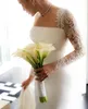 2024 Árabe Aso Ebi Plus Tamanho Branco Mermaid Vestido de noiva Vestido de noiva Pescoço Refultado Vestidos de Noiva Blridal ZJ303