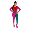 2024 Designer Brand Women Tracksuits Jogging Suit Paneled Two Piece Set Print Jacket Pants Långärmad outfit Stand Collar Pocket Sweatsuits Casual kläder 9020-5