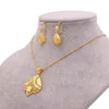 Necklace earrings set 18K gold Color jewelry sets African women bridal Dubai wedding jewellery wife gifts party Ornaments2630