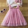 Girl's Dresses Flower Newborn Baby Dress New Summer Cute Baby Girls Clothes Tulle Lace Infant XMAS Party Clothing 1 Year Birthday DressL231222