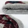 Scarves Winter Warm Thicken Neck Warmer Women Plush Geometric Pattern Knitted Ring Scarf Outdoor Windproof Soft Pullover Collar