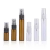 3ml 5ml 10ml Mini Refillable Perfume Bottle With Spray Scent Pump Empty Clear Amber Cosmetic Containers For Travel Xipon