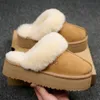 with box australian slippers tasman Slippers tazz slippers mustard seed Chestnut Fur Slides Sheepskin Classic Ultra Mini Platform Boot Winter Women Men Slip-on 5556