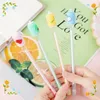 Wholesale Lovely Hamburger Fruit Cake Gel Pens Creative Office Accessories Kawaii Stationery