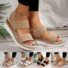 Sandals Donne Minimalista Tessuto a cuneo Slingback vacanza Summer Platfort Platform Platform Flat