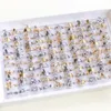 Anneaux de bande 30 / 50pcs / lot Fashion Butterfly Love Zircon Aneau de mariage en acier inoxydable pour hommes et femmes Proposition de bijoux Modèle de coupe mixte 231222