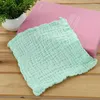 Towel Six Layers Of Gauze Cotton Square Children Fold A Handkerchief Plain Printed Saliva