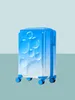 Suitcases German PC Transparent Shell Rolling Luggage Double-Layer Air Cushion Travel Suitcase On Wheel