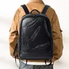 Backpack 2024 Brand Echte lederen mannen Backpacks Fashion Real Natural Student Boy Luxury Computer Laptop Bag