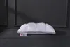 Almohadas suaves de ganso blanco plumas para la cama de protección del cuello para dormir con cubierta 100% algodón 231221