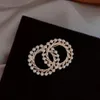 1 Modna wszystkie perłowa/kolorowa podwójna pętla do damskiej ręcznie robionej biżuterii metalowa broszka 231222