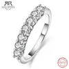 Anujewel 3 mm 0,7ct demi-bande anneau 925 argent sterling 7 alcool de mariage en pierre pour les femmes 231221