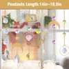 Gartendekorationen 4/10pcs Sonnencatcher Hanging Crystal Amethyst Catcher Anhänger Wind Glockenspiel Rainbow Prism Fenster Drop Bell Weihnachtsbaum