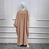 Vêtements ethniques 2024 Eid Muslim Dress Femmes Prayer Garment Bat Sleeve Abaya Hijab Robes Jalabiya Moyen-Orient Robe Ramadan Islam