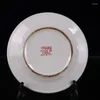 Bottiglie collection cinese Ceramic Ceramic Famille Rose Wanshou Wujiang Plate Pattern