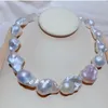 Large quantity of AAAA 1520mm South China Sea natural white BAROQUE pearl necklace with 14K gold buckle 231221