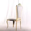 Luksusowe wygodne krzesła ślubne Złote Metalowe Złote Wyściełane krzesła ślub 161