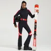 Traje de esquí Mujeres delgadas de snowboard al aire libre Conjunto de esquí de esquí cálido ropa de invierno a prueba de agua impermeable 231221