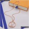 Chaines Collier de créateur Bijoux de mode Femme Pendants Colliers Cuban Link Gold Chains For Men Lucky Perle avec lettre V Pendant Luxu Otklw