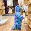 Leuk Sully Monster -kostuum voor kinderen Halloween Kawaii Outfit Baby Boy Girl Winter Cosplay Kleding Warm zachte romper blauw pak 231221