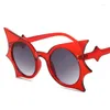 Солнцезащитные очки формы летучей мыши женщины панк хип -хоп в стиле хэллоуин солнечные очки для мужчин высококачественные женские солнцезащитные очки мужского пола