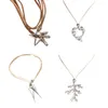 Colliers pendants bijoux de collier à corail double ou cœur double