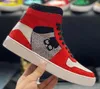 Fashion skull Casual Shoe Lace-Up Sneakers Metallic Distressed High Top Suede Calf Leather Designer Man Women Shoes