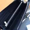 Nya 6 färger mode plånböcker en enda blixtlås organisator designer män kvinnor läder plånbok lady 60017 med låda och dammpåsar