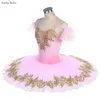 Stage Wear Bll108 Pink Velvet Bodice Pre-Professional Ballet Tutu Girls Women Competition of Performance Dance Costumes Pancake