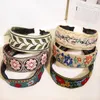 Hair Clips Retro Fashion Bohemian Style Embroidery Headband Ethnic Wide-brimmed Hoop Leaf Flower Pattern Accessories Headwear