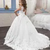 Girl's Dresses Fancy Flower Long Prom Gowns Teenagers Dresses for Girl Children Party Clothing Kids Evening Formal Dress for Bridesmaid WeddingL231222