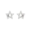 Boucles d'oreilles Stud Lozoya Modern Women's 925 Silver Silver Pentagram Zircon Plunge Design Fine bijoux accessoires Piercing