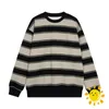 24SS Round Neck Velvet Striped Sweatshirts for Men Woman 1 Quality Crewneck Sweaters