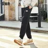 Herr jeans semir casual byxor män 2023 vinter lösa leggings byxor polära fleece jogging byxor j231222