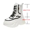shoes Platform Ankle Boots For Girls Women Lace Up Chunky Boots 2022 Fall Winter Fashion Comfy New Flat Heel Causal Shoes Woman Punk