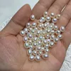 wuzhou wholesale Loose Rice Shape White Freshwater Pearls Zhuji 3A Quality Half Hole Natural Pearl 240108