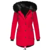 Femmes Down Femmes Hiver Parkas Coton Coton Capinage épais Toker femelle Mid Long Veste réglable plus manteau de taille D4